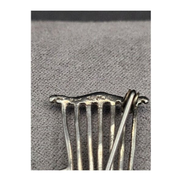 Solid 925 Sterling Silver Shaker / Antique-Vintage Chair Lapel Stick Pin Brooch - Picture 2 of 8